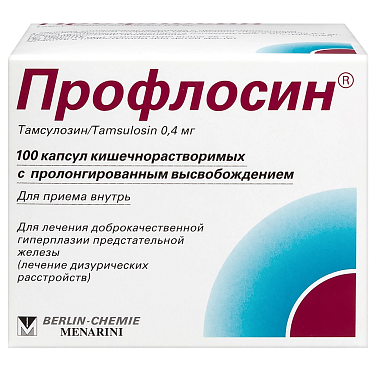 Купить Профлосин 0,4 мг 100 шт капсулы с модифицированным высвобождением