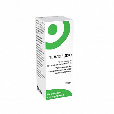 Купить Теалоз-Дуо 10 мл раствор для защиты глаз увлажняющий и смазывающий
