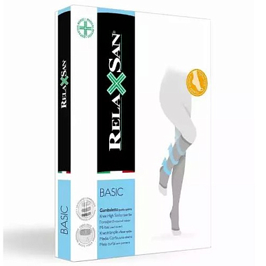 Купить Relaxsan гольфы Gambaletto 280 den 2 класс компрессии open toe с открытым носком размер 5 телесные Артикул 1450S