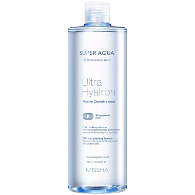 Купить Missha Aqua Ultra Hyaluron 500 мл вода мицеллярная