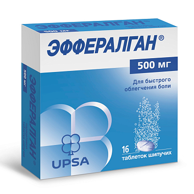 Купить Эффералган 500 мг 16 шт таблетки шипучие