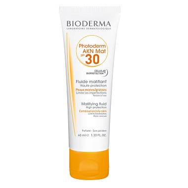 Купить Bioderma Photoderm AKN Mat флюид матирующий SPF30, 40 мл