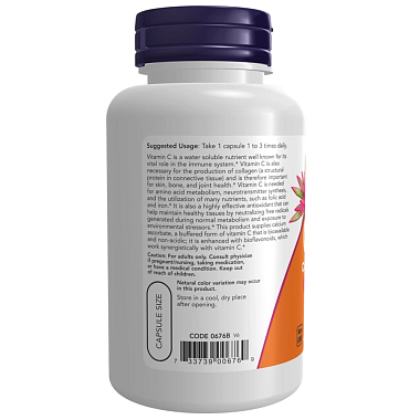 Купить Now Foods Витамин С-500 100 шт капсулы