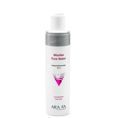 Купить Aravia Professional Micellar Pure Water 250 мл мицеллярная вода 3в1 с экстрактом готу кола