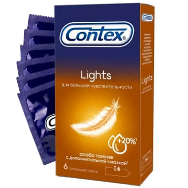 Купить Contex Lights 6 шт  презервативы особо тонкие