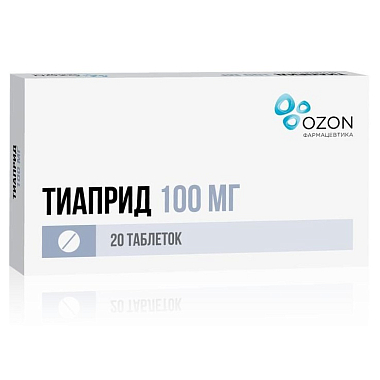 Купить Тиаприд 100 мг 20 шт таблетки