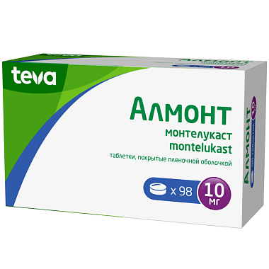 Купить Алмонт 10 мг 98 шт таблетки покрытые пленочной оболочкой