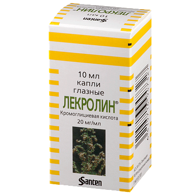 Купить Лекролин капли глазн 20мг/мл 10мл