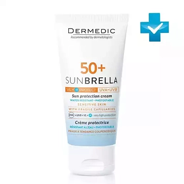 Купить Dermedic санбрелла Крем солнцезащитный SPF50+ для чувствительной кожи 50 мл