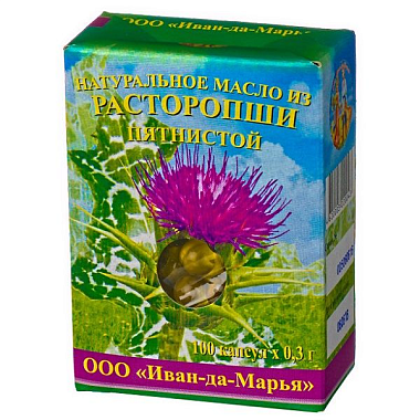 Купить Масло расторопши 300 мг 100 шт капсулы 