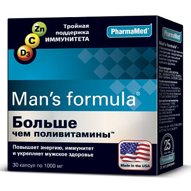 Купить Man's formula Больше чем поливитамины 30 шт капсулы