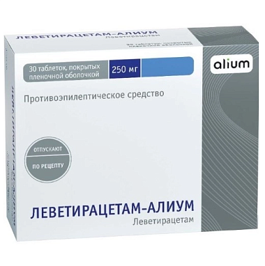 Купить Леветирацетам-Алиум 250 мг 30 шт таблетки покрытые пленочной оболочкой